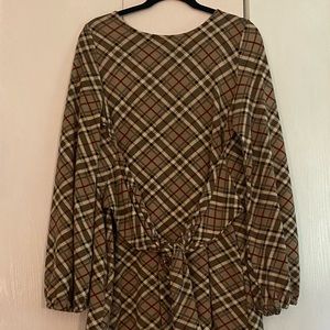 Gently used only worn 2 times plaid dress